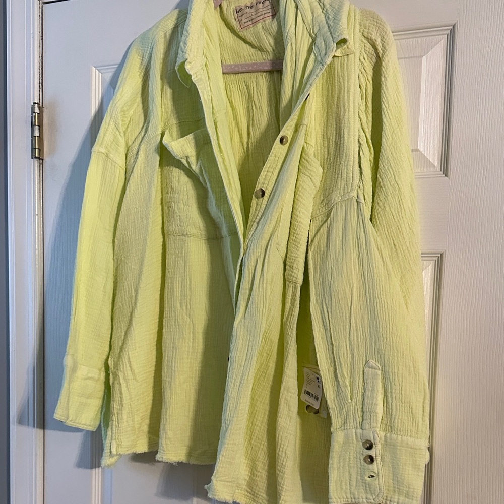 NWT Free People Light Green Utility Jacket - Picture 7 of 7